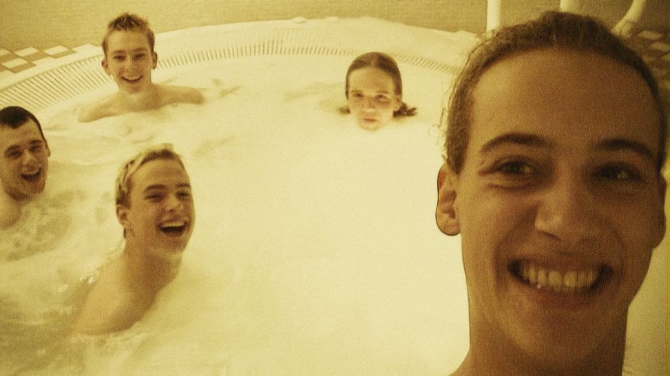 Die Band „Echt“ im Hotel-Whirlpool 1998 (Bild: SWR/Echt)