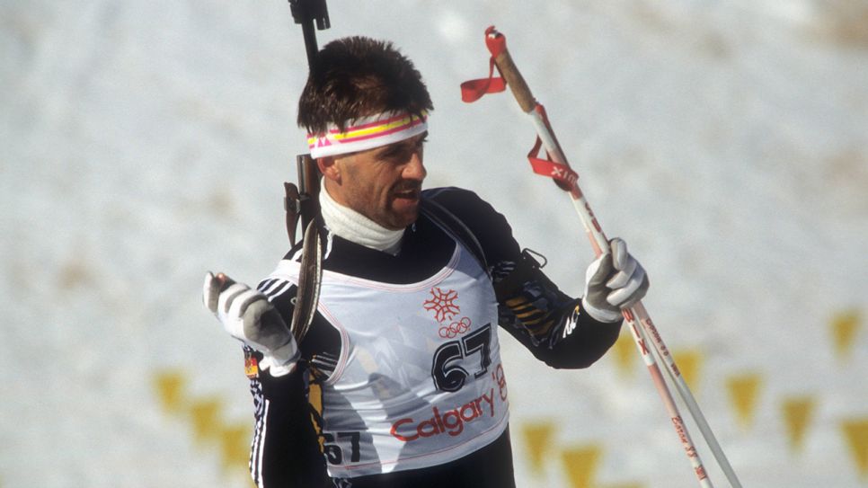 Fritz Fischer bei den Olympischen Spielen 1988 in Calgary, Foto: imago/WEREK