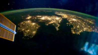 Lichtverschmutzung vom Weltall aus gesehen (Quelle: BR)