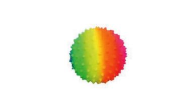 Ein Regenbogen-Massageball von Tedi (Quelle: Tedi GmbH & Co. KG)