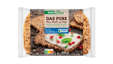 Produktfoto des Brotes "Rewe Bio Das Pure" in der 300g-Packung (Quelle: Rewe Markt GmbH)