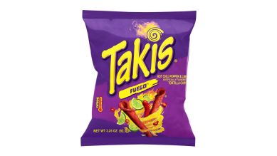 Produktfoto der Chips "Takis Fuego Tortilla Chips" (Quelle: KKB Sweet & More)