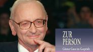 Günter Gaus, Logo "Zur Person" (Quelle: dpa, Collage: rbb)