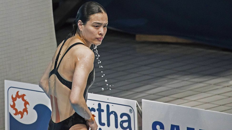 Minxia Wu. Sie ist mit fünf Gold-, einer Silber- und einer Bronzemedaille bei Olympischen Spielen die erfolgreichste Wasserspringerin aller Zeiten und kommt aus China (Quelle: Imago/ Insidefoto)