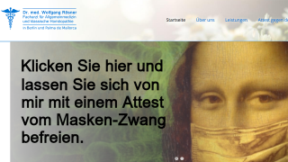 Screenshot (Quelle: www.freiheit-ohne-maskenzwang.de)