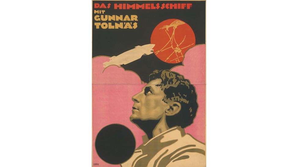 Filmplakat: Das Himmelsschiff, 1918. (Quelle: Staatliche Museen zu Berlin, Kunstbibliothek / Dietmar Katz)