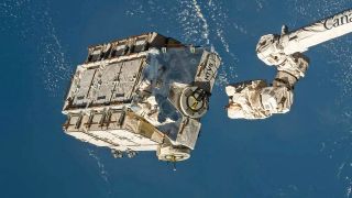 Archivbild: Mögliche Trümmerteile der Internationalen Raumstation ISS die auf die Erde fallen könnten am 11.03.2021. (Quelle: dpa)