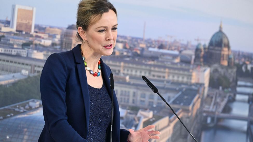 Archivbild: Manja Schreiner (CDU), Senatorin für Mobilität, Verkehr, Klimaschutz und Umwelt des Landes Berlin. (Quelle: dpa/Kalaene)