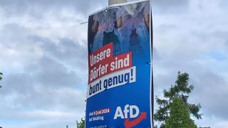 AfD Wahlplakat mit wendischer Tracht