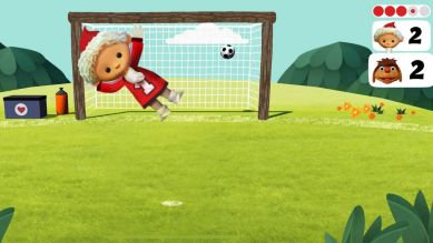 Unser Sandmännchen App Fußball-Spiel: Treffer