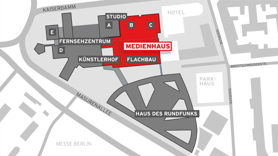 Lageplan Digitales Medienhaus, Architekturwettbewerb (Bild: rbb)