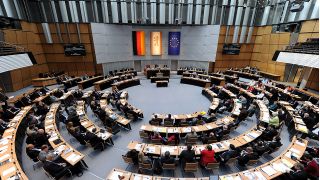 Der Sitzungssaal des Abgeordnetenhauses von Berlin (DPA)
