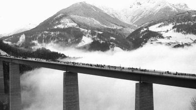 Einweihung der Europabrücke, 1963 © dpa
