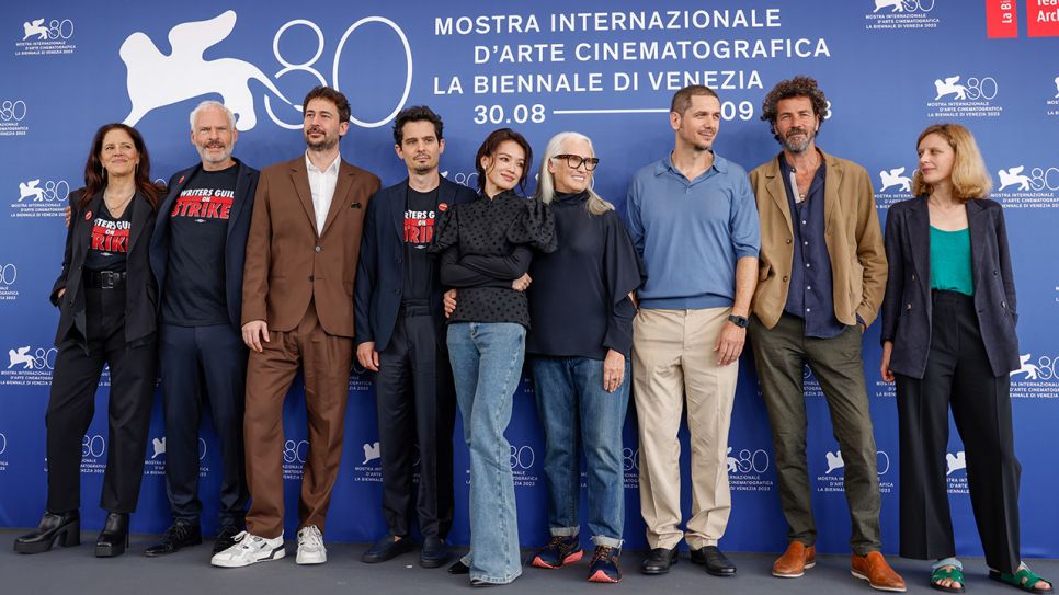 Die Jurymitglieder der 80. Internationalen Filmfestspiele von Venedig © Vianney Le Caer/Invision/AP / dpa