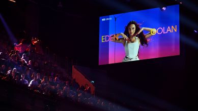 ESC in Malmö: Eden Golan für Israel mit "Hurricane" © TT NEWS AGENCY/Jessica Gow/TT / picture alliance