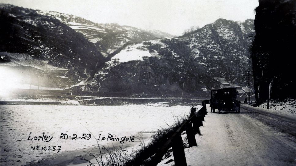 Der Rhein bei der Loreley, St. Goarshausen, Winter 1929; © imago-images.de/Arkivi