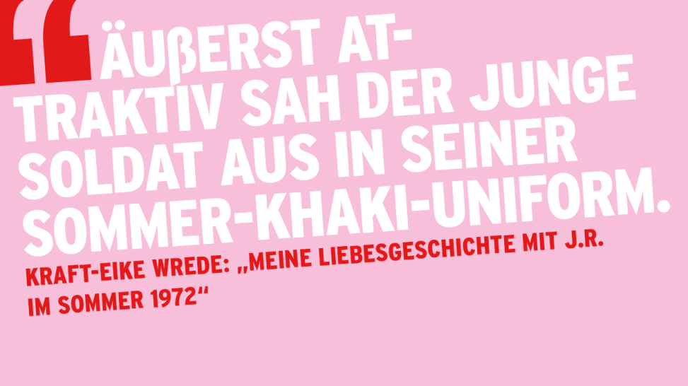 Kraft-Eike Wrede: Meine Liebesgeschichte mit J.R. im Sommer 1972; Grafik: rbbKultur
