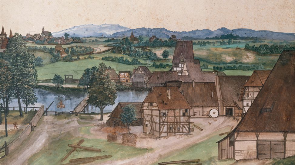 Albrecht Dürer: Die Drahtziehmühle © Staatliche Museen zu Berlin, Kupferstichkabinett / Jörg P. Anders