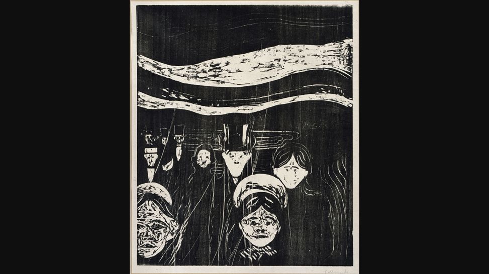 Edvard Munch: Angst (Angstgefühl), 1896 © Staatliche Museen zu Berlin, Kupferstichkabinett / Jörg P. Anders