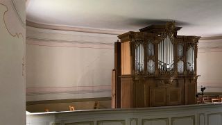 Orgel der Dorfkirche in Brunne bei Fehrbellin; © Oda Mahnke