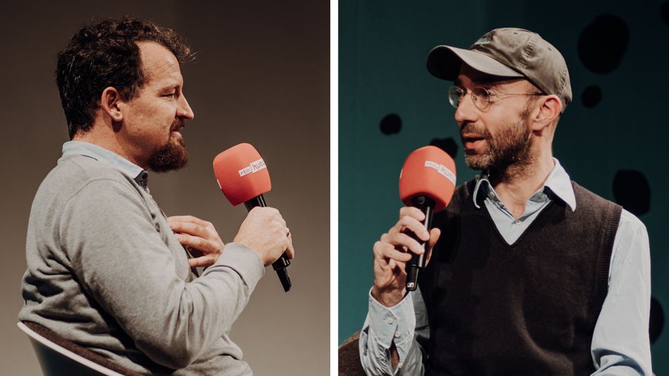 Moritz Gathmann und Kristof Gerega beim Human Rights Film Festival Berlin 2022; © Dovile Sermokas