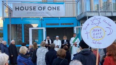 Interreligiöses Friedensgebet des House of One in Berlin am 21.10.2023; © House of One