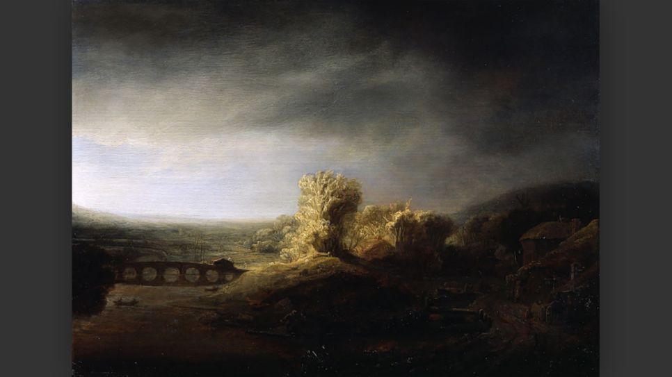 Govert Flinck: "Landschaft mit Bogenbrücke" © Gemäldegalerie, Staatliche Museen zu Berlin; Foto: Jörg P. Anders