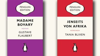 Penguin Edition: "Madame Bovary" von Gustave Flaubert und "Jenseits von Afrika" von Tania Blixen; Montage: RbbKultur