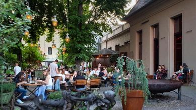 Restaurant Kink im Pfefferberg – Gartenterrasse; © Elisabetta Gaddoni