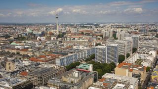Der Stadtbezirk Berlin-Mitte aus der Vogelperspektive © imago/Hohlfeld