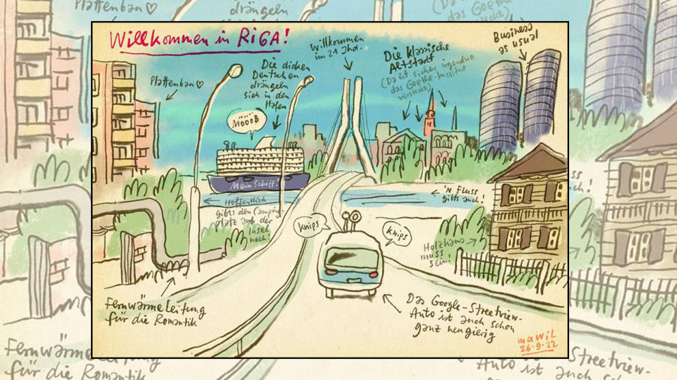 Willkommen in Riga Illustration von Mawil