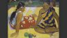 Paul Gauguin: Parau Api. Gibt ́s was Neues?, 1892, Staatliche Kunstsammlungen Dresden, Galerie Neue Meister © Albertinum | GNM, Staatliche Kunstsammlungen Dresden, Foto: Elke Estel/Hans-Peter Klut