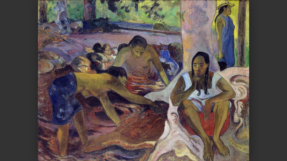 Paul Gauguin: Tahitianische Fischerinnen, 1891 Öl auf Leinwand71,0 x 90,0 cm © Staatliche Museen zu Berlin, Nationalgalerie / Leihgabe der Ernst von Siemens Kunststiftung / Jörg P. Anders