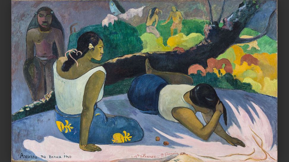 Paul Gauguin: Arearea no Varua Ino (Die Vergnügungen des Bösen Geistes), 1894, Ny Carlsberg Glyptotek, Kopenhagen © Ny Carlsberg Glyptotek