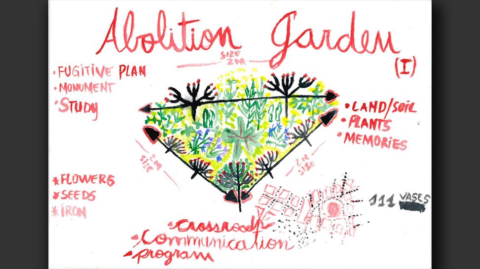 muSa Michelle Mattiuzzi: Abolition Garden, Aquarell; © Studio Musa Michelle Mattiuzzi
