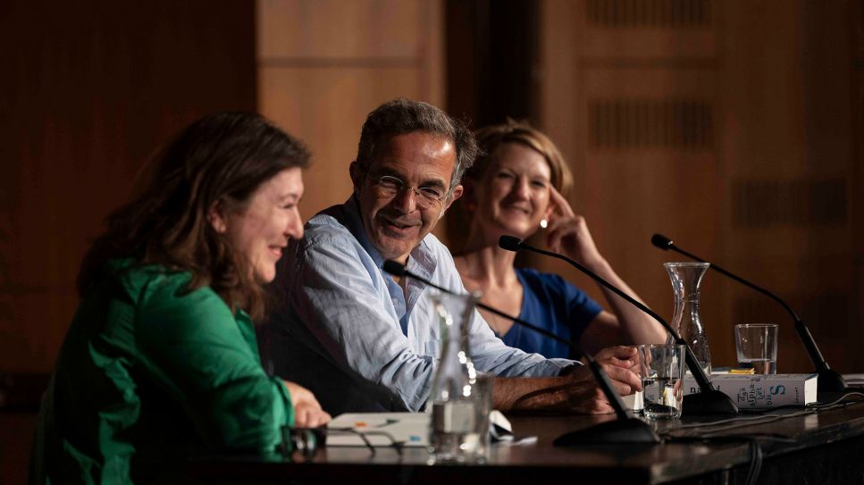 23. Internationales Literaturfestival Berlin | Eva Mattes, Navid Kermani und Anne-Dore Krohn © Schirin Moaiyeri