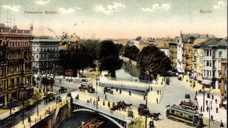 Berlin Tiergarten, Potsdamer Brücke 1908 © picture alliance / arkivi