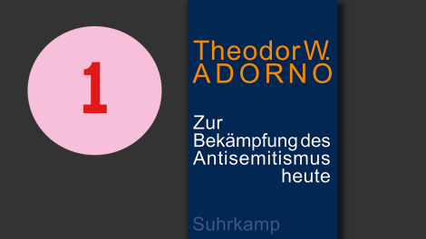 Theodor W. Adorno: Zur Bekämpfung des Antisemitismus heute; © Suhrkamp Verlag