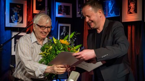 Jazzpreis-Gewinner Hannes Zerbe und Kultursenator Klaus Lederer © Thomas Ernst