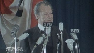 Willy Brandt tritt zurück 1974, Quelle: rbb