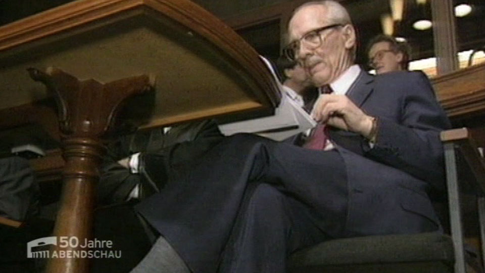 Honecker im Gerichtssaal, Quelle: rbb