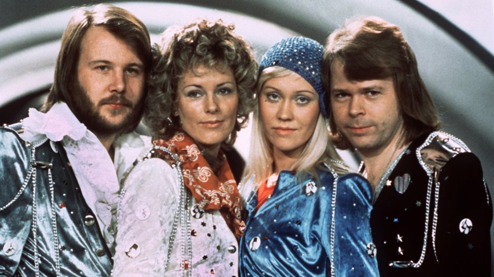 ABBA 1974 beim Grand Prix d'Eurovision de la Chanson im südenglischen Brighton. Quelle: epa Scanpix Sweden