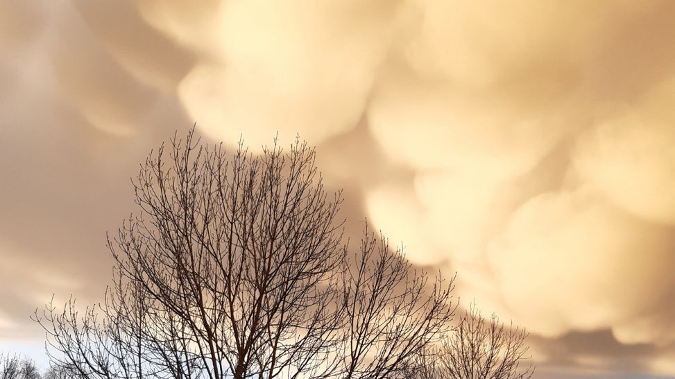 Mammatus Wolken. Foto: U. Broksch