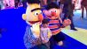 Ernie und Bert mit Kind (Quelle: rbb)