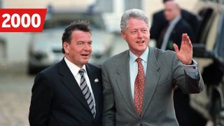 Bundeskanzler Gerhard Schroeder, SPD, und US-Praesident Bill Clinton, Berlin den 02.06.2000, Berlin Deutschland