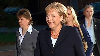 Angela Merkel in Adlershof (Bild: rbb)