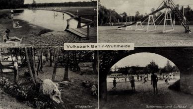 Postkarte vom Volkspark Wuhlheide vom 30.11.1934 (Bild: picture alliance / arkivi )