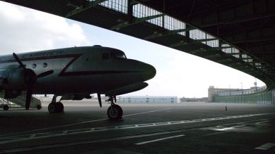 Flughafen Tempelhof: Der Flugsteig, Foto: rbb