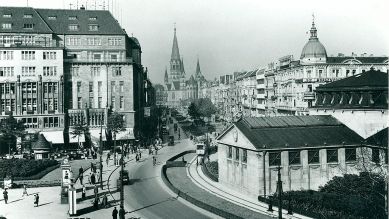 Kaufhaus, Wittenbergplatz und Gedächtniskirche um 1930 (Bild: rbb/KaDeWe)