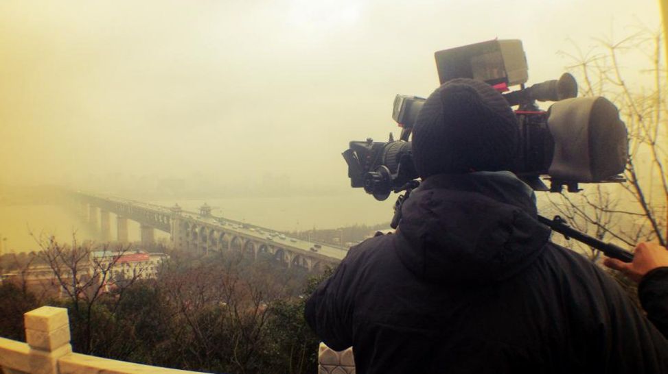 18.02.2013 - Der Jangtse vom Fernsehturm in Wuhan; Quelle: Ingo Aurich